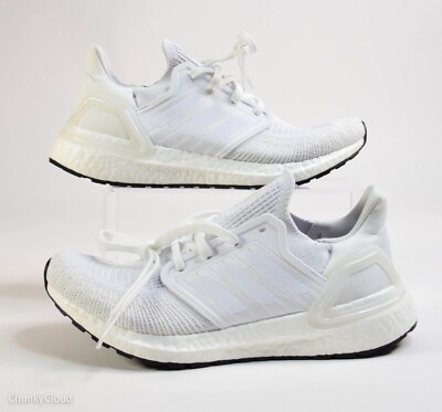 Adidas Running Ultraboost 20 Athletic Sneakers EF1042 White Black | Men Size 7.5