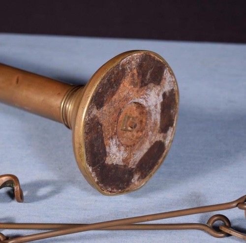 Late 1800's Antique French Brass Pan Balance Beam Scale - Picture 14 of 15
