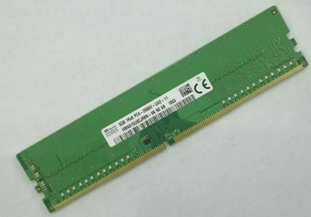 Hynix 8GB PC4-21300 DDR4-2666MHz 288-Pin DIMM 1.2V RAM (HMA81GU6CJR8N-VK)
