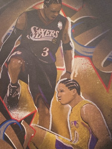 Allen Iverson Canvas Painting/Print Art Work 11" x 14" Philadelphia 76ers HOF - Picture 7 of 12