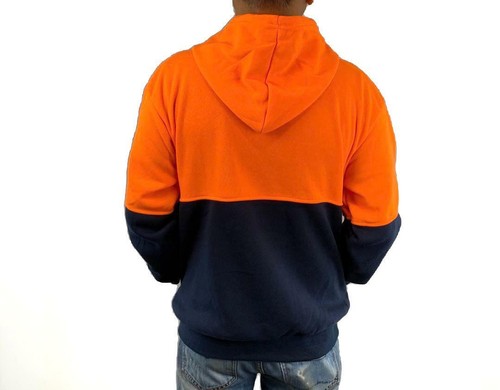 Hi Vis Safety Workwear Jacket Winter Work Hoodie Jumper Fleece Yellow Orange - Picture 12 of 18