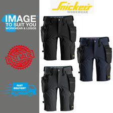 Snickers LiteWork Stretch Holster Pockets Slim Fit Workwear Summer Shorts 6108