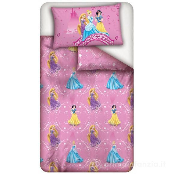 Pink princess duvet cover bag with knights springboard design  -image