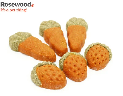 ROSEWOOD GNAWTY 'N' NICE FRUIT & VEG SMALL ANIMAL EDIBLE GNAW TREATS 6 PIECES