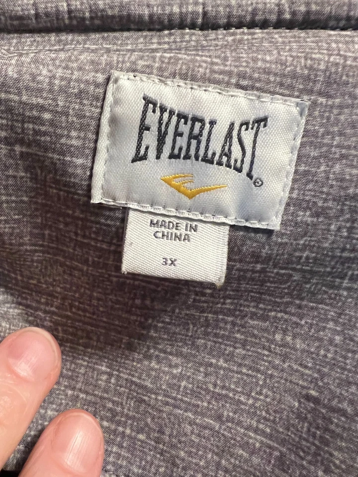 Chaqueta gris forrada de lana con capucha Everlast resistente al agua talla 3X Foto 4 de 4