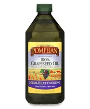 Pompeian 100% Grapeseed Oil, Light & Subtle Flavor for High-Heat Cooking 68oz