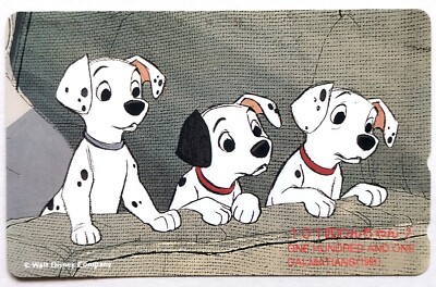 RARE Walt Disney Character 101 Dalmatians Telephone Card Phone NTT MADE IN JAPAN