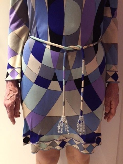 Vintage 60s Emilio Pucci Psychedelic Silk Knit Dress +  display picture 2