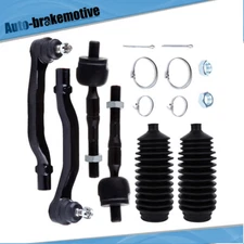 6X Front Steering Tie Rod End Rack & Pinion Bellow For 1998-01 2002 Honda Accord