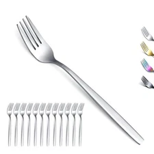 Dinner Forks Of 12 Stainless Steel Modern Fork Set Forks And Spoons Silverware S