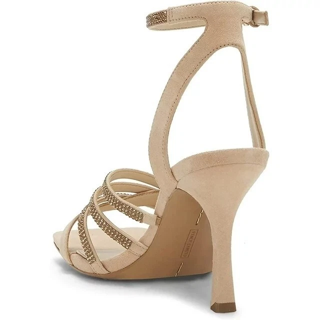 Vince Camuto Mujer Brevern Correa al Tobillo Tacón Sandalias Galleta Gamuza Verdadera 9M Nuevo en Caja Foto 2 de 4