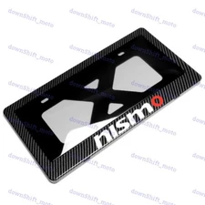For NISMO Carbon Fiber Style License Plate Frame +Bracket