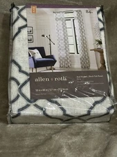 Allen + Roth 50in X 84in Navy Light Filtering Curtain Panels (3728095)