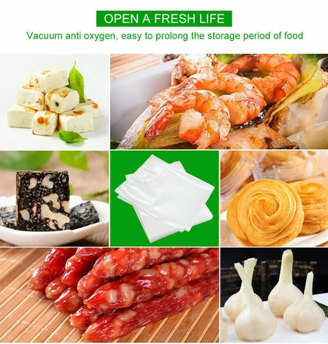 100/200PCS Vacuum Sealer Bags Precut Food Storage Saver Heat Seal Cryovac 4 Size - Bild 11 von 21