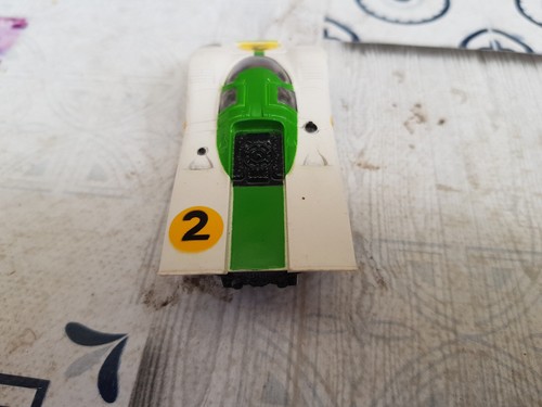 Aurora/AFX: coche de carreras Porsche blanco/verde, motor probado - Imagen 4 de 5