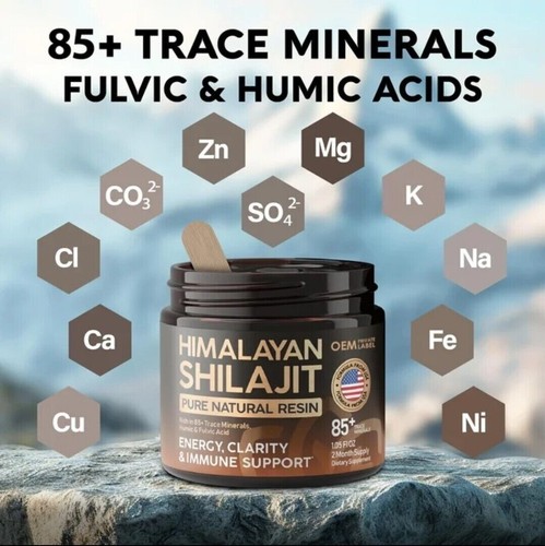 Pure Himalayan Shilajit Organic Resin Fulvic Acid Lab Tested Vegan 100% Pure 60g - Picture 4 of 8
