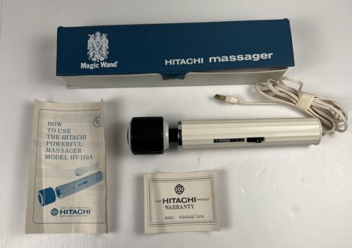 Hitachi Magic Wand HV 110A Massaggiatore vibrante vintage testato custodia sanitaria - Foto 1 di 16