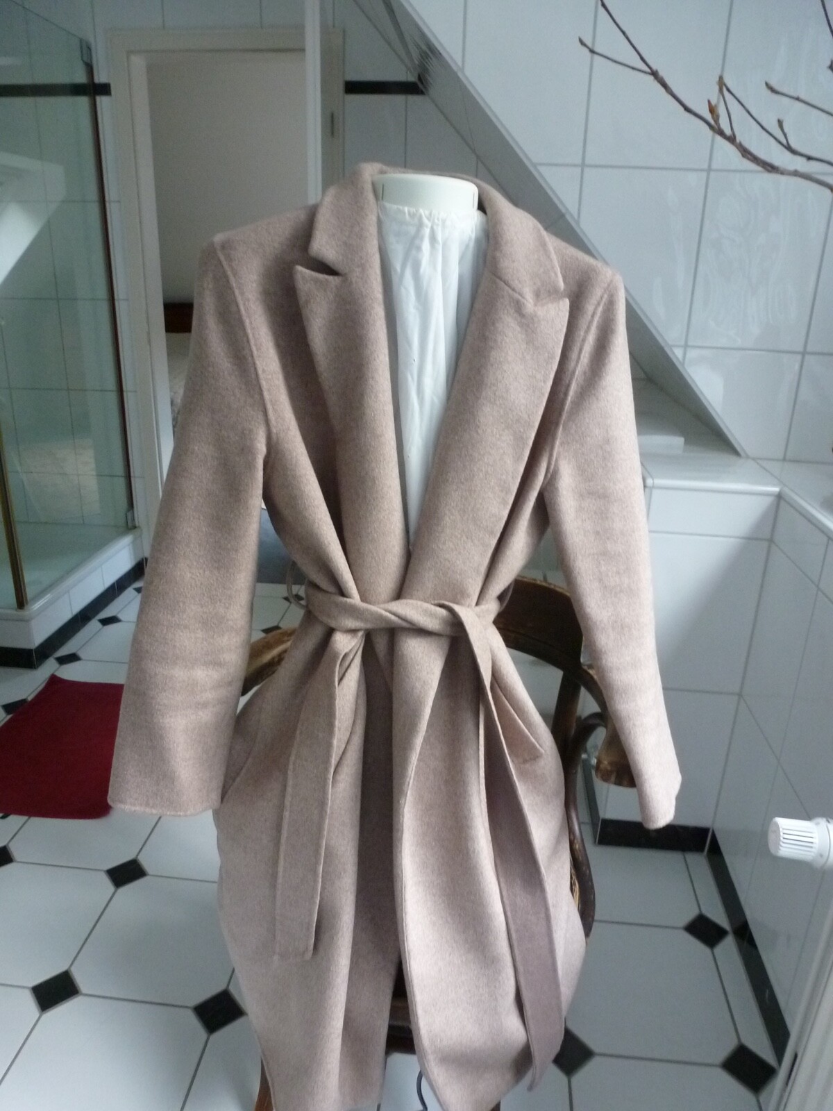 HALLHUBER WOLLMANTEL (MIT SEIDE) GR.40 HELLBRAUN+++ eBay