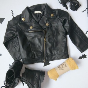 baby boy faux leather jacket