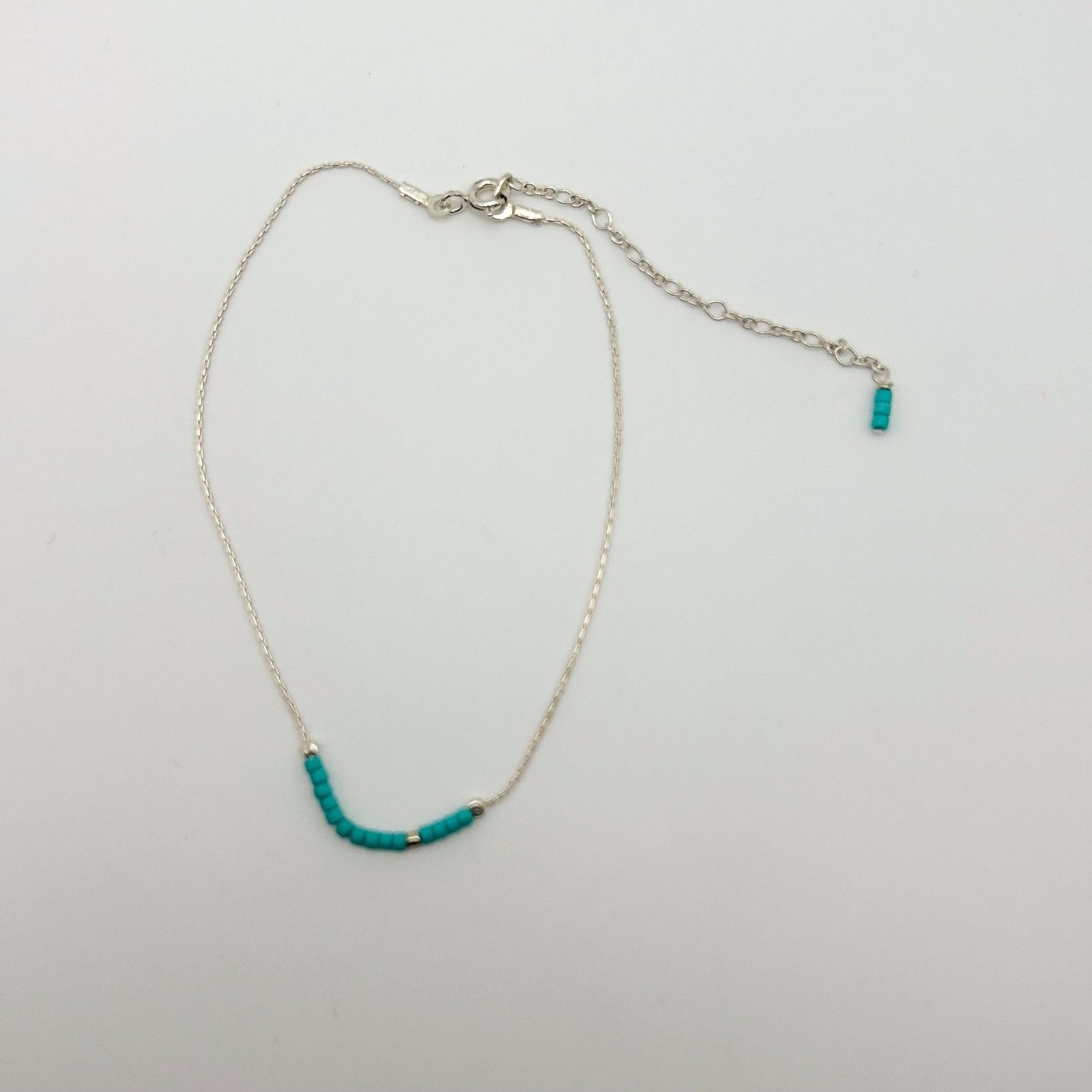 Silver Adjustable Anklet 8-10