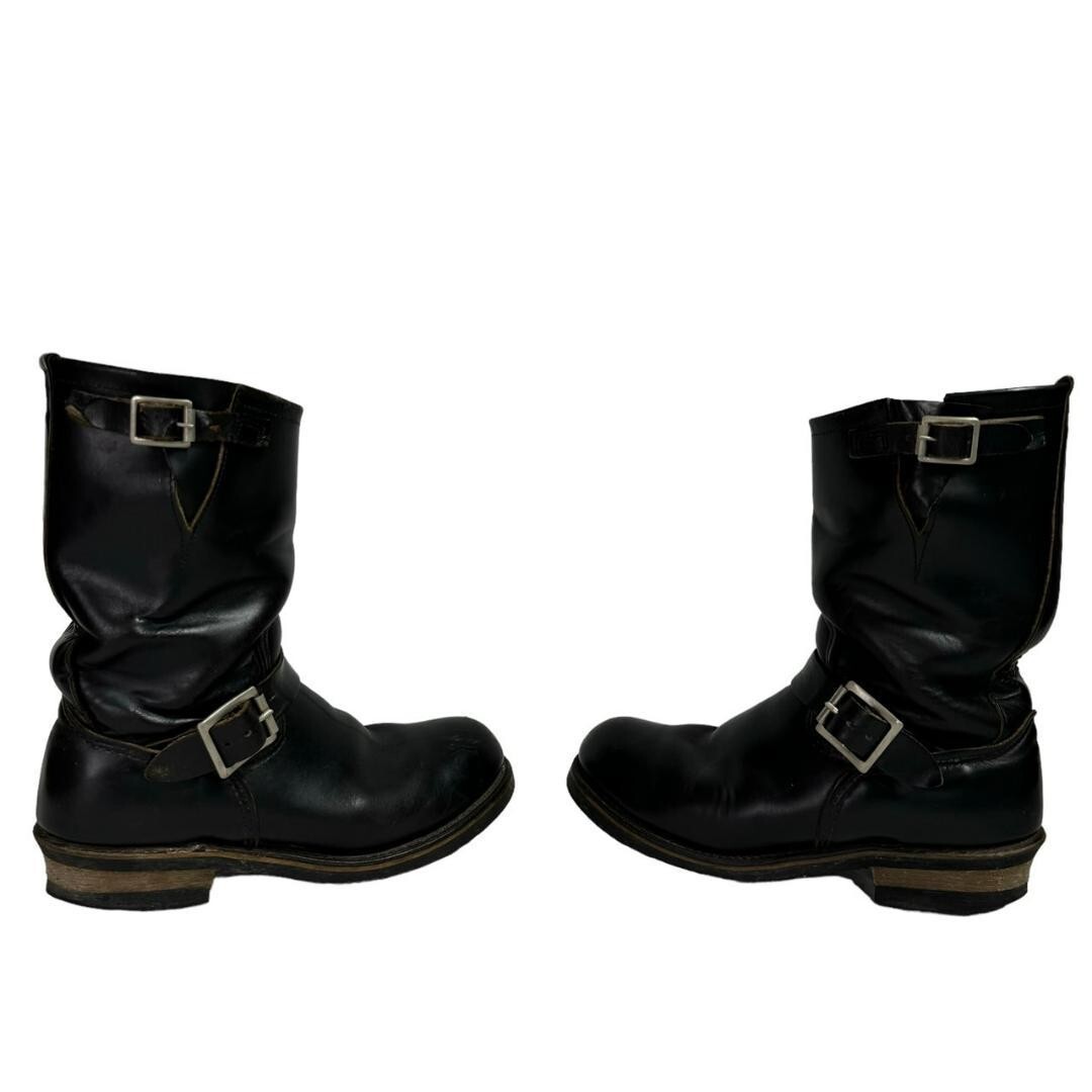 Redwing Pt91 1/2D 2268 Engineer Boots Size Us7.5D Black Leather 