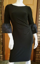 Ralph Lauren Classic womens dress size 8 Black Bell Sleeves