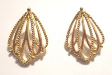 Uniquely Gold-tone Pierced Earrings, loop lay...