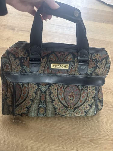 Vintage Jordache Paisley Tapestry Overnight Bag Soft Case