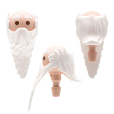 Playmobil Ricambio Testa con Barba e Capelli Miraculix Saggio Druido Mago