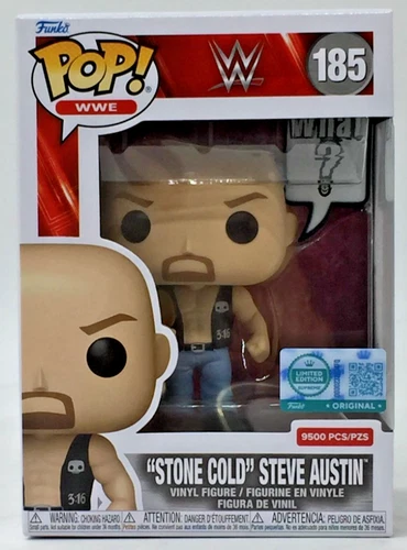 Funko POP! WWE Stone Cold Steve Austin #185 What? 9500 Pcs Funko LE W/Protector