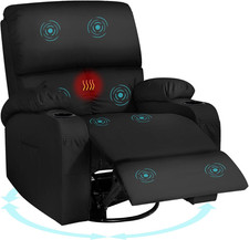 Rocking Recliner Chair, Massage Rocker Recliner Chair with Vibration Massage and