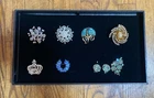 Vintage Costume Jewelry Rhinestone Brooch Lot Of 7 Lisner Eisenberg Coro