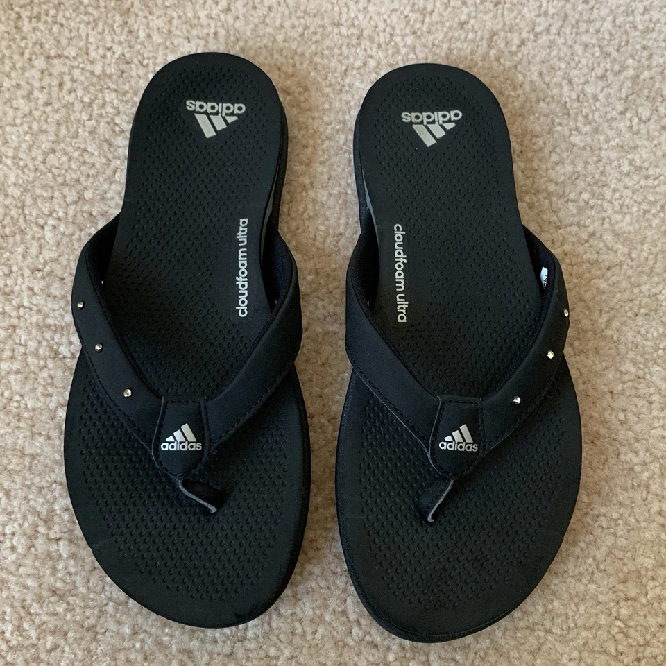 Chanclas Adidas Cloudfoam Ultra Princess Y para mujer talla 5 negras sandalias cómodas Foto 3 de 4