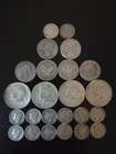 90% Silver Lot – 24 Coins – Kennedy Halves, Barber & Standing Liberty Quarters..