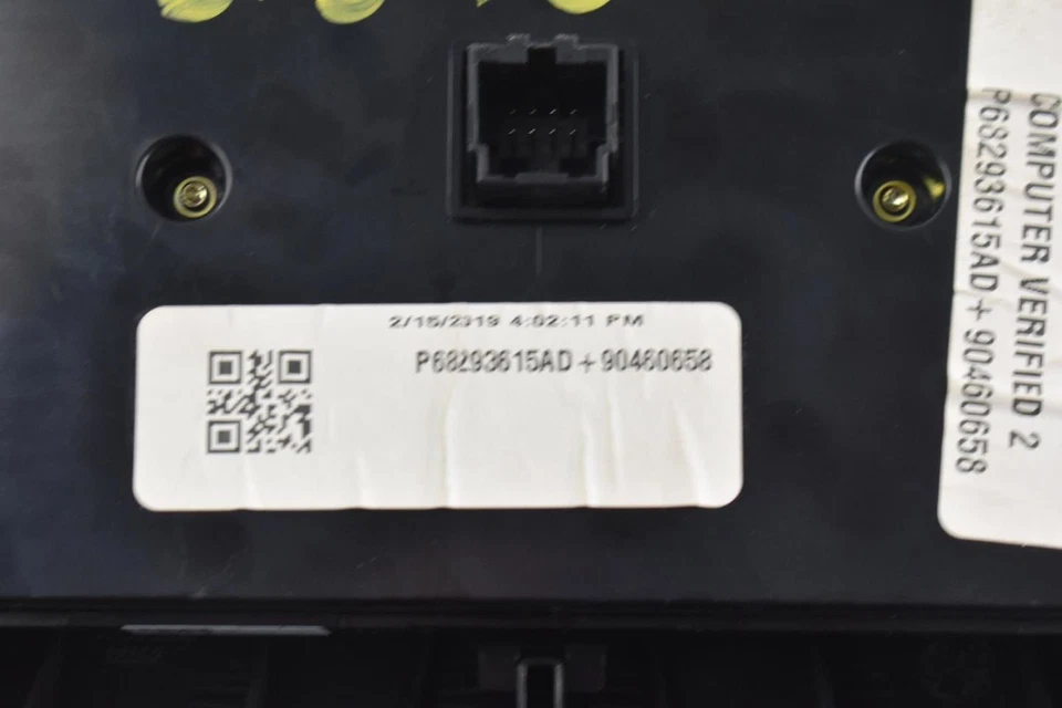 2019 Dodge Charger AC Temperature Control Unit - Used, 62000 Miles, OEM - Image 4 of 4