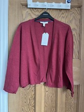 Seasalt Vanessa Strickjacke, Bio-Baumwolle in Deep Pink, UK 16 Neu mit Etikett