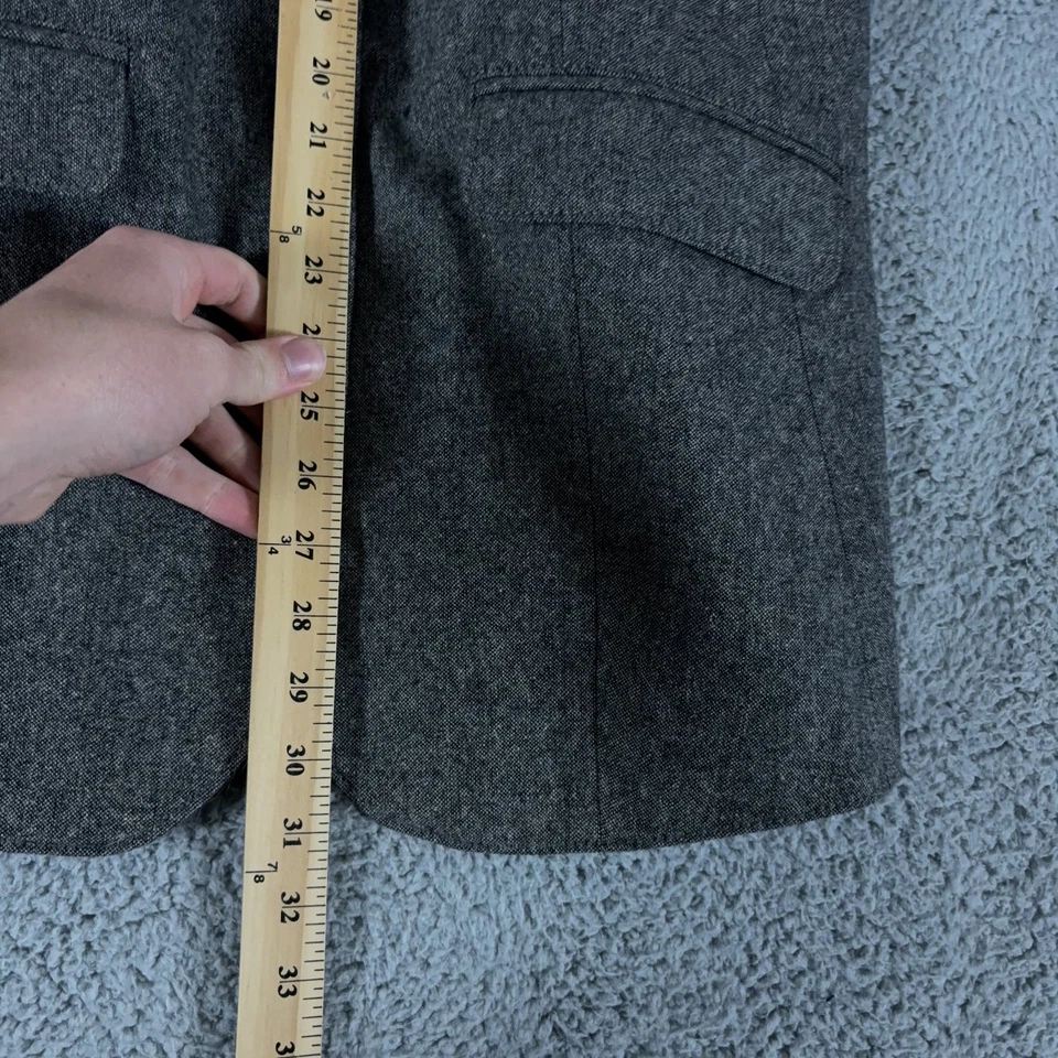 Blazer Eddie Bauer Feminino 18 Alto Cinza Jaqueta de Lã Casaco Academia Clássico Preppy - Imagem 4 de 4