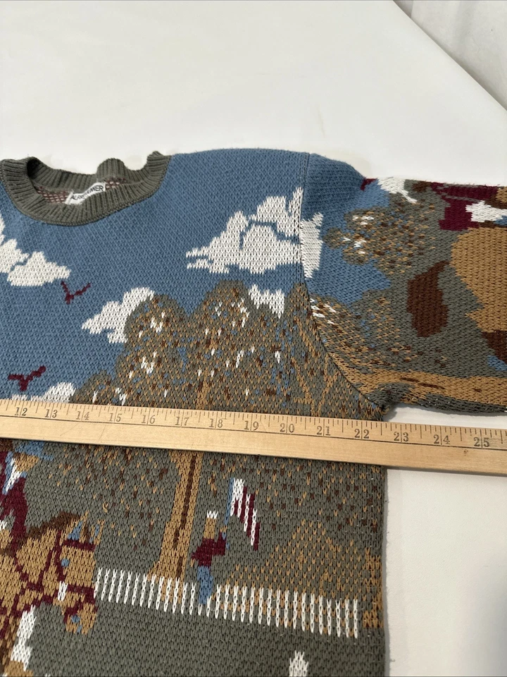 Suéter de Colección Raro Alfred Dunner Caballo Montar Ecuestre Occidental Talla L EE. UU. Foto 4 de 4