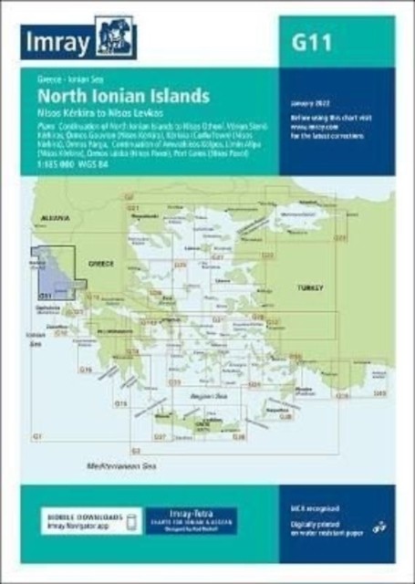 Imray Chart G11 North Ionian Islands by Imray (Sheet map, folded)
