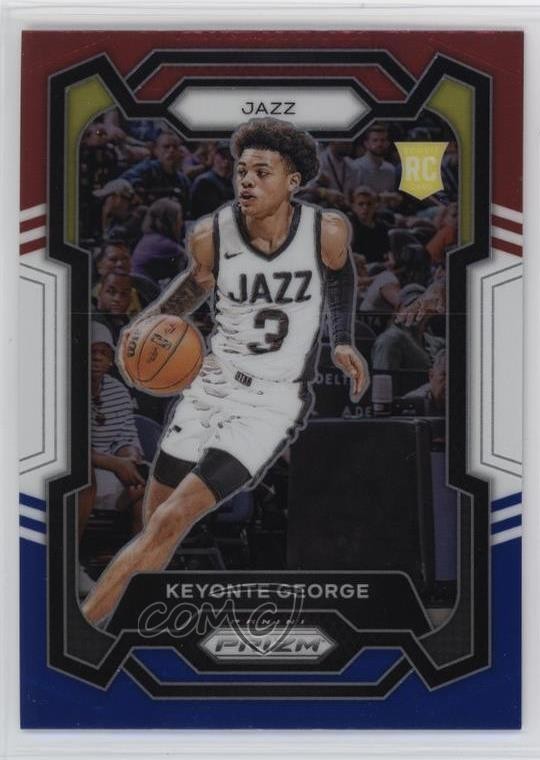 2023-24 Panini Prizm Red White & Blue Prizm Keyonte George #127 11oh