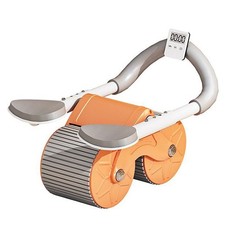 Ab Exercise Wheel Dual Roller Elbow Support With Counter, Modern Fitness