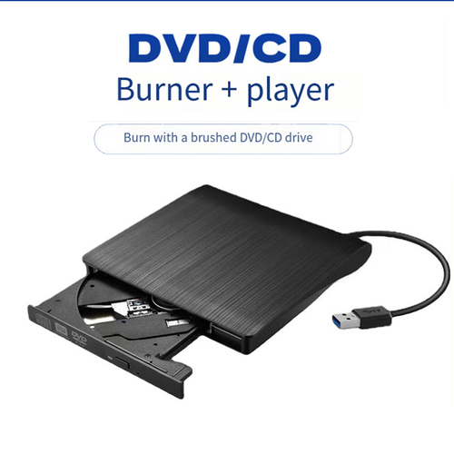 External CD DVD Drive with USB 3.0 Type-C Portable DVD/CD+/-RW Drive ...