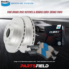 Front Disc Rotors+Bendix EURO+ Brake Pads for VW Passat 3C(365) 12-23 340mm