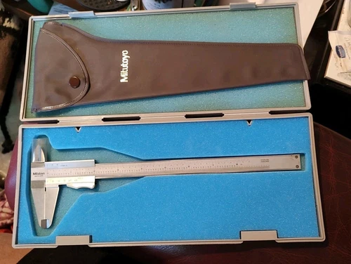 Vintage Mitutoyo 9" Vernier Caliper 1/128" & .001"  Stainless Steel Japan