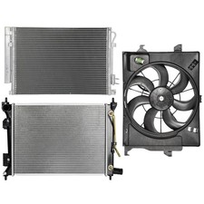 Electric Radiator Condenser Cooling Fan Kit For Kia Rio 2012 2013 2014 2015-2017