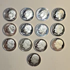 Lot Of 13 - 90% Silver Proof Dimes Modern Roosevelt S Mint Random Years