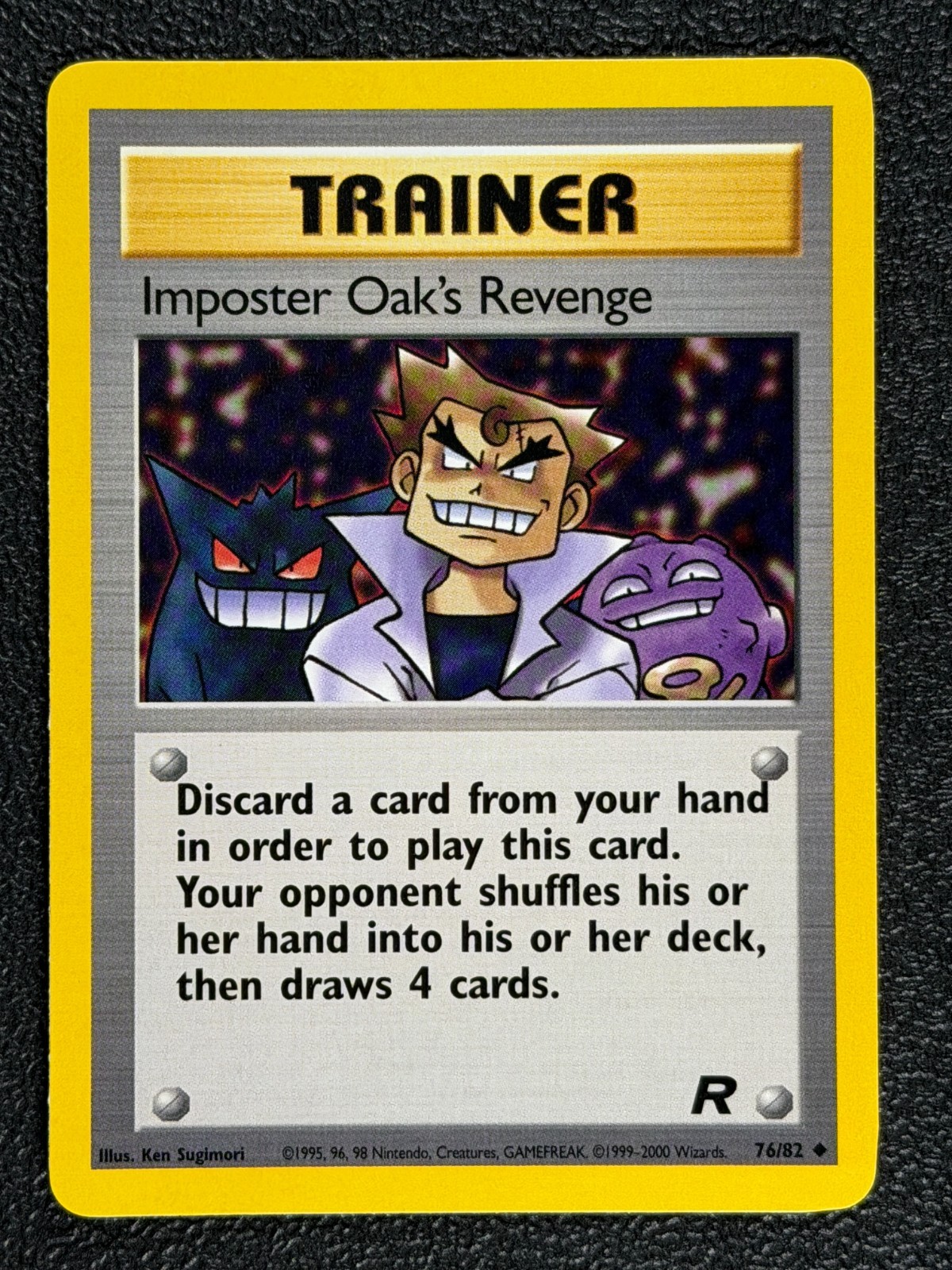 Imposter Oak's Revenge 76/82 Base Set Team Rocket Uncommon TRAINER Card 2000 NM