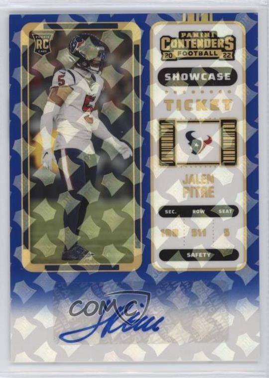 2022 Panini Contenders Showcase Ticket Jalen Pitre #164 Rookie Auto RC 12tf