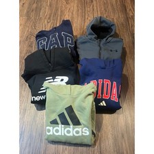 Boys Hoodie Bundle 5pc Adidas New Balance Under Armour Gap Kids Size 10/12 M