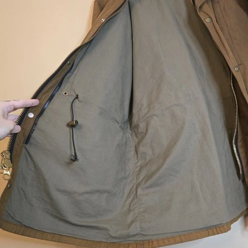 Vintage Filson Cover Cloth Mile Marker Coat XL Brown Waxed Jacket Made In USA image 14